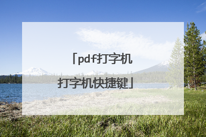 pdf打字机打字机快捷键