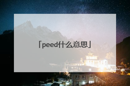 peed什么意思