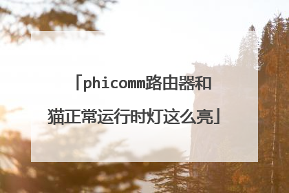 phicomm路由器和猫正常运行时灯这么亮