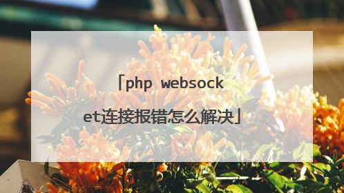 php websocket连接报错怎么解决