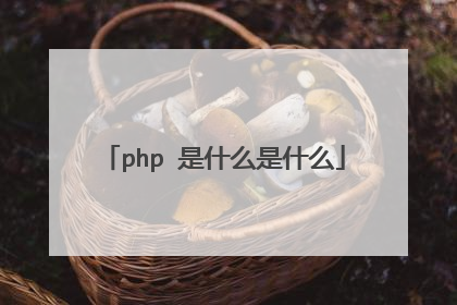 php 是什么是什么