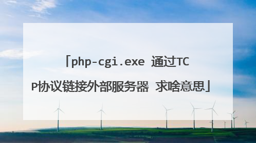 php-cgi.exe 通过TCP协议链接外部服务器 求啥意思