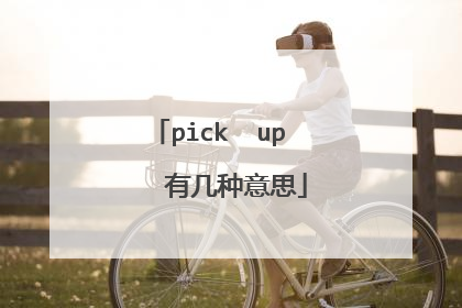 pick  up    有几种意思