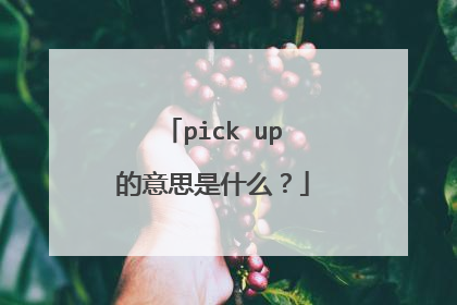 pick up的意思是什么?