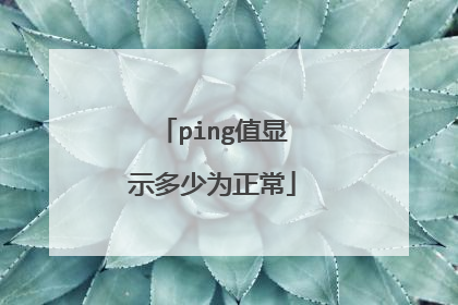ping值显示多少为正常