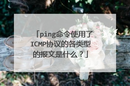 ping命令使用了ICMP协议的各类型的报文是什么？