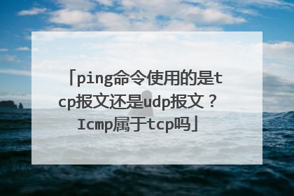 ping命令使用的是tcp报文还是udp报文？Icmp属于tcp吗