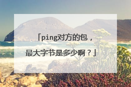 ping对方的包,最大字节是多少啊?