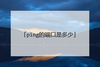 ping的端口是多少
