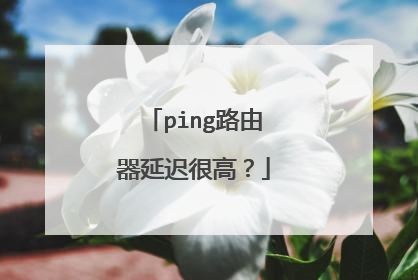 ping路由器延迟很高?