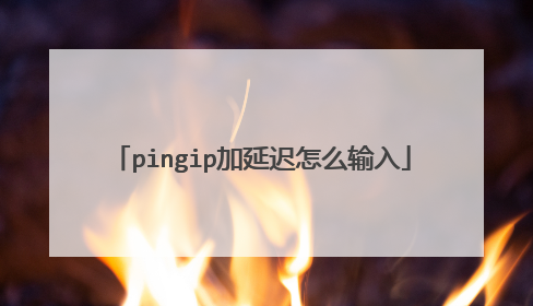 pingip加延迟怎么输入
