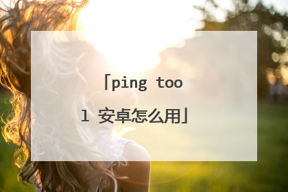 ping tool 安卓怎么用