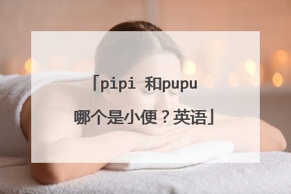 pipi 和pupu  哪个是小便？英语