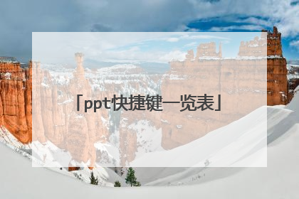 ppt快捷键一览表