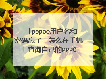 pppoe用户名和密码忘了,怎么在手机上查询自己的PPPOE账号和密码?