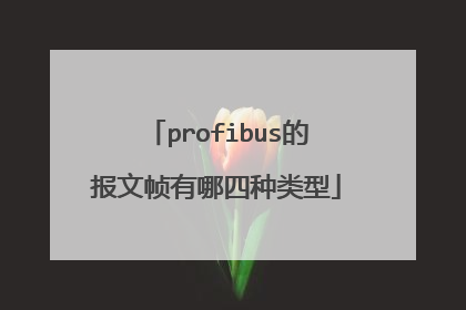 profibus的报文帧有哪四种类型