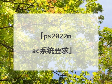 ps2022mac系统要求