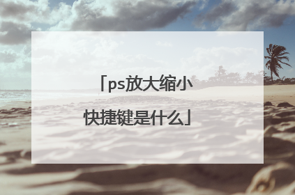 ps放大缩小快捷键是什么