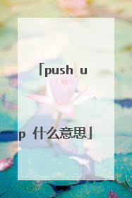 push up 什么意思