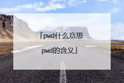 pwd什么意思 pwd的含义