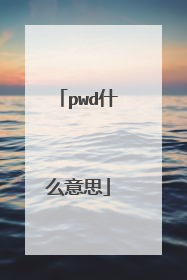 pwd什么意思