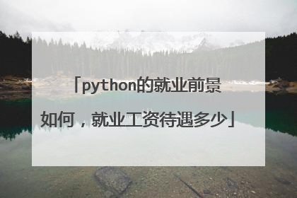 python的就业前景如何,就业工资待遇多少