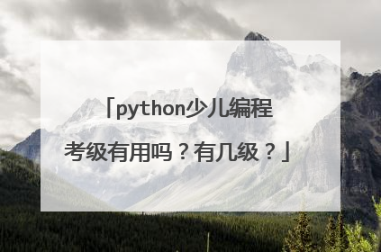 python少儿编程考级有用吗?有几级?