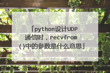 python设计UDP通信时，recvfrom()中的参数是什么意思