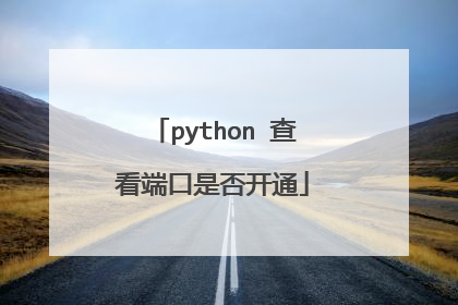 python 查看端口是否开通
