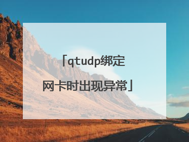 qtudp绑定网卡时出现异常
