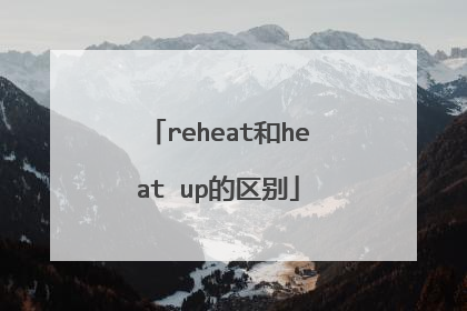 reheat和heat up的区别