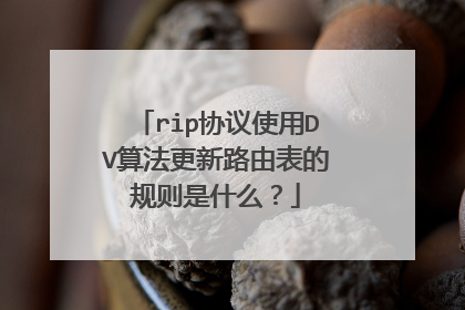 rip协议使用DV算法更新路由表的规则是什么?