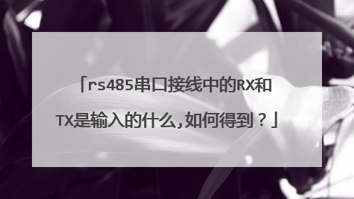 rs485串口接线中的RX和TX是输入的什么,如何得到？