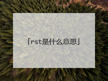 rst是什么意思