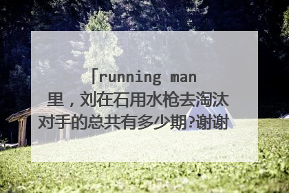 running man 里，刘在石用水枪去淘汰对手的总共有多少期?谢谢！（最好要全的！）