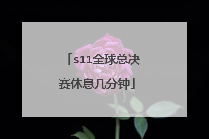 s11全球总决赛休息几分钟