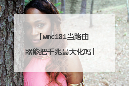 wmc181当路由器能把千兆最大化吗