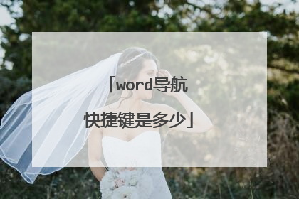 word导航快捷键是多少