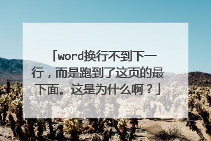 word换行不到下一行,而是跑到了这页的最下面。这是为什么啊?