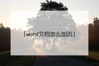 word文档怎么加页