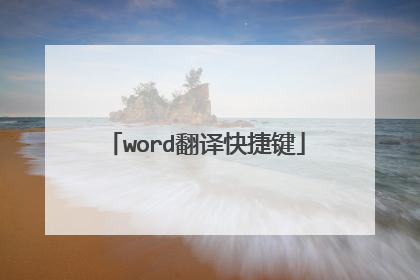 word翻译快捷键