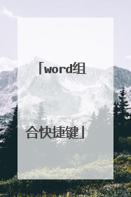 word组合快捷键