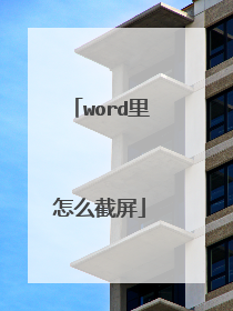 word里怎么截屏