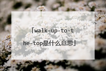 walk-up-to-the-top是什么意思