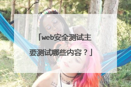 web安全测试主要测试哪些内容？