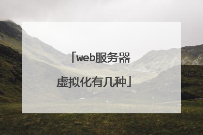 web服务器虚拟化有几种