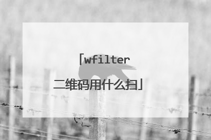 wfilter二维码用什么扫