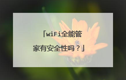 wiFi全能管家有安全性吗?