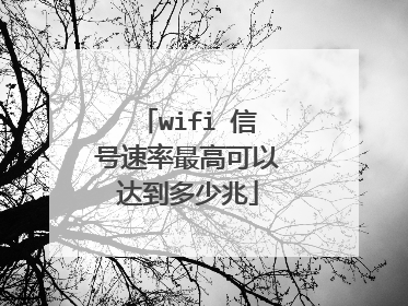wifi 信号速率最高可以达到多少兆