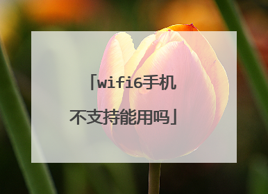 wifi6手机不支持能用吗